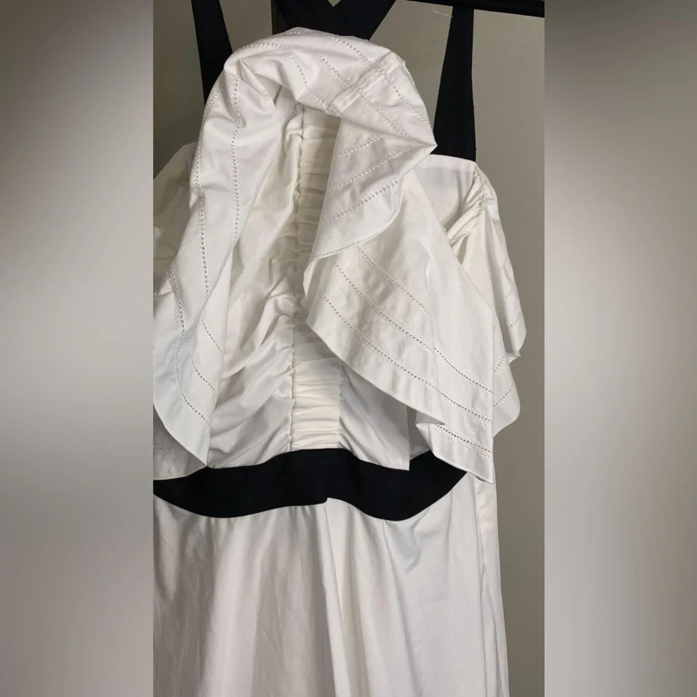 Off The Shoulder Halter Dress
White Ruffle Off Shoulder Dress by Derek Lam - Picture 4 of 16